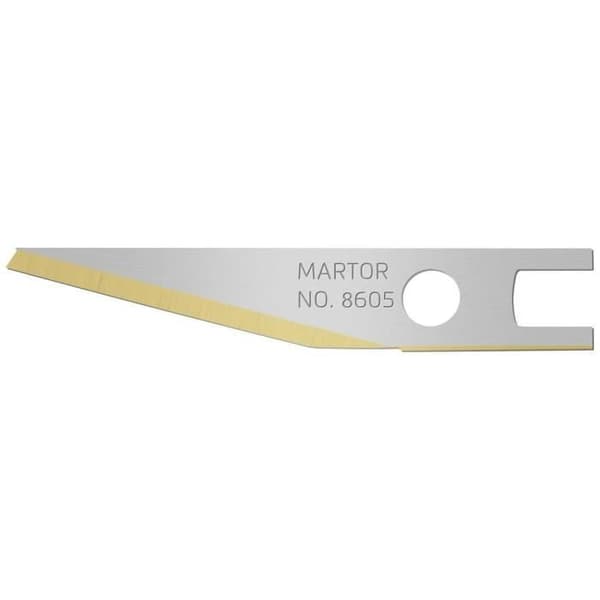 Ersättningsblad - MARTOR - 8605 - Stål med plåtbeläggning - 100 st - 32,5 mm x 5,7 mm x 0,50 mm