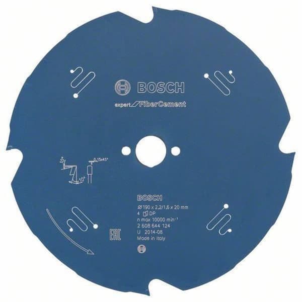 Bosch 2 608 644 124, cement, 19 cm, 2 cm, 1,6 mm, 10 000 rpm, 2,2 mm