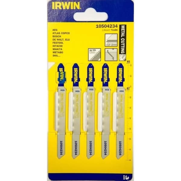 IRWIN 5-delad HSS-bladsats för T118G bågfil - 36 TPI