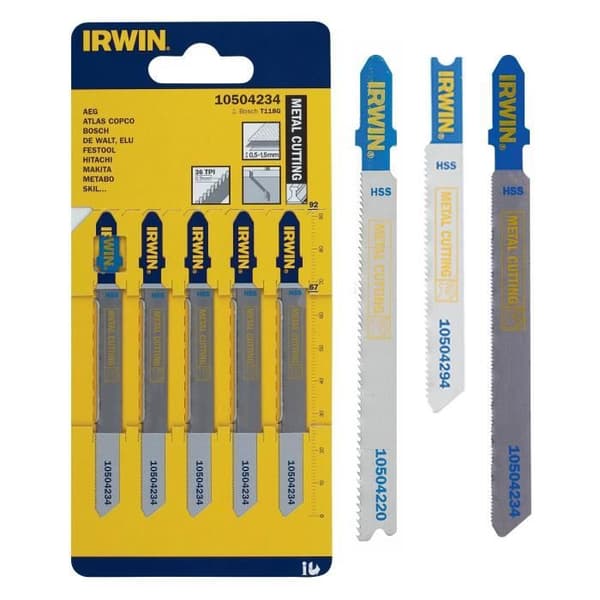 IRWIN 5-delad HSS-bladsats för T118A bågfil - 23 till 17TPI
