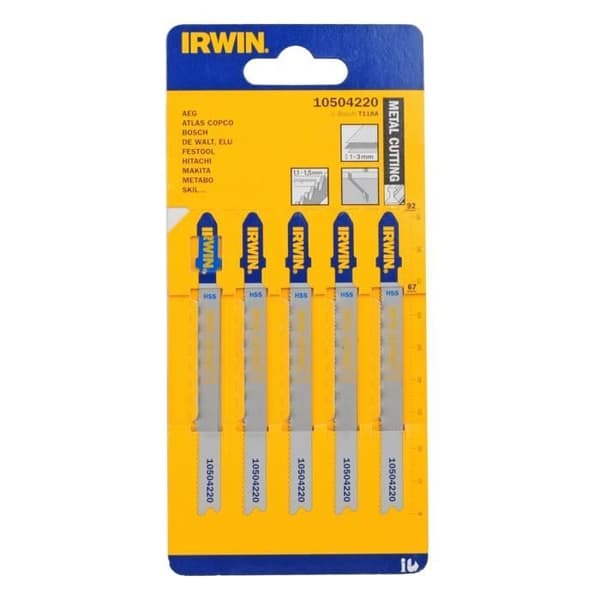 IRWIN 5-delad HSS-bladsats för T118A bågfil - 23 till 17TPI