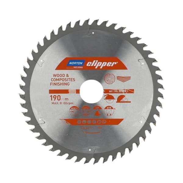 hårdmetallbladsfinish 190x2,8-1,8x30 z48 norton klippare - 70184608095 slipskiva