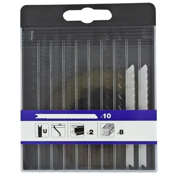Coffret 10 sticks sticksåg - trä och metal - med skruvfäste