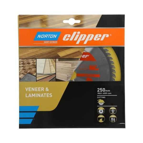 lamellär carbure mélaminé 250x2.8-2.0x30 z60 norton clipper - 70184608145 abrasiv skiva