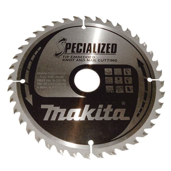 MAKITA B-33093 ''Specialized'' Träkarbidblad med spik för cirkelsågar