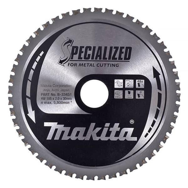 Lame för carbure MAKITA B-33451 Specialiserad 185 x 30 x 48 tänder
