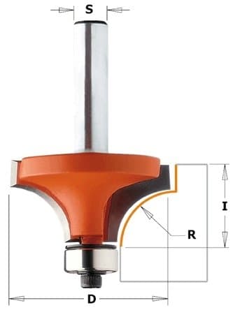 CMT-fræser 19,10 mm 938.190.11 HM R-3,2 D-19,1 I-12,7 S-8