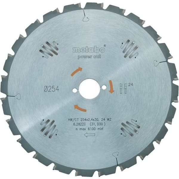 Cirkelsågblad - Metabo - HW/CT 254 x 30 - 48 tänder WZ - Hårt metall - Exakt snitt
