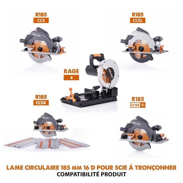 Evolution multimaterialblad 165 mm för cirkelsågar