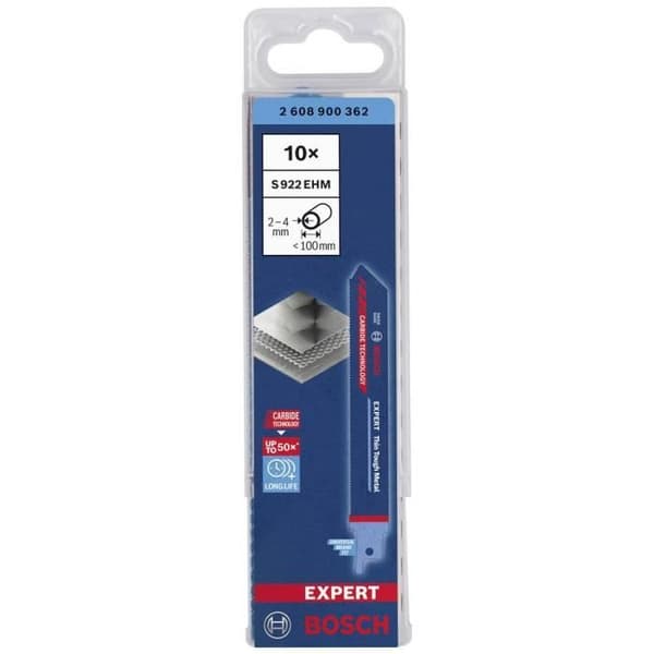 Expert sabelsågklinga hårdmetall rostfritt stål 150mm S922EHM - BOSCH - 2608900362