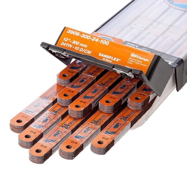 BAHCO Paket med 100 12" 300 mm Sandlex HSS Bi-Metal bågfilsågblad 3906-300-24-100
