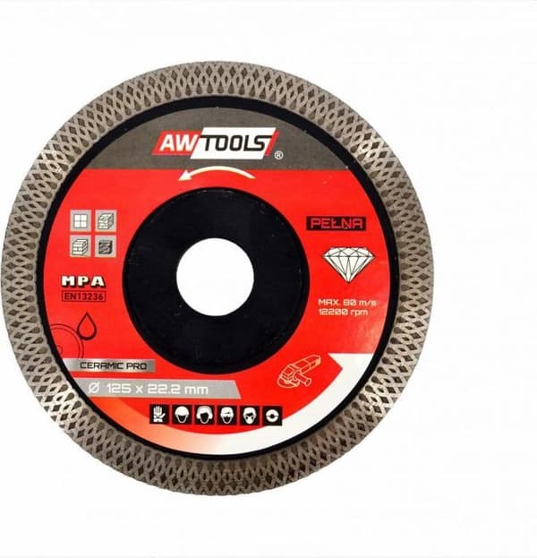 Skärovehikel Awtools - AW44302 - HELT DIAMANTSKÄR PÅ KERAMIK 125x22.2 / KERAMIK PRO