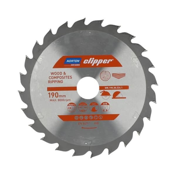 lame för carbure de 190x2.8-1.8x30 z24 norton clipper - 70184608052 slippapper