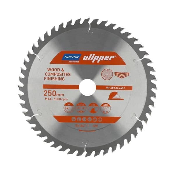 lamellskiva finish 250x3.2-2.2x30 z48 norton clipper - 70184608109 slippanel