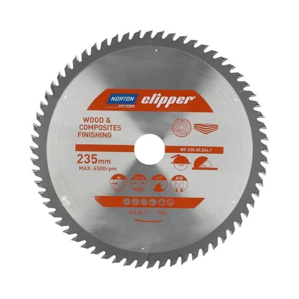 hårdmetallbladfinish 235x2,8-1,8x30 z64 norton klippare - 70184608106 slipskiva