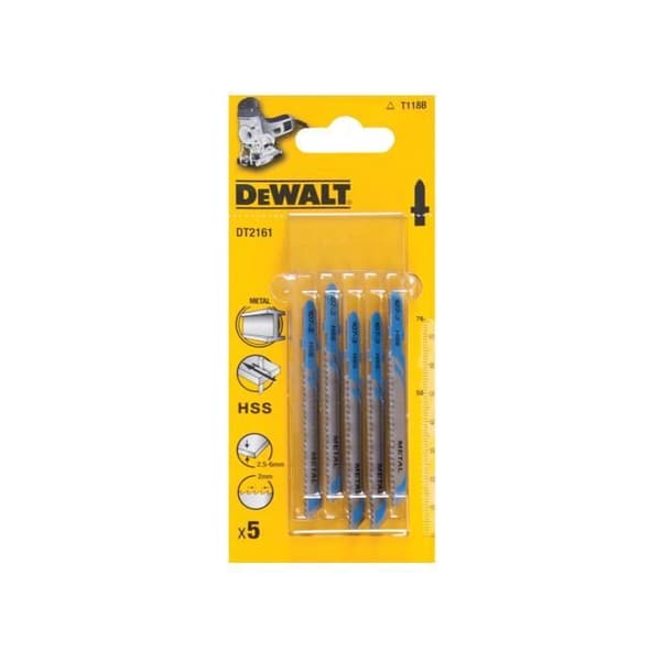 Sabel till sticksåg - DEWALT - HSS - Paket om 5 T118B - för järnmetaller och icke-järnmetaller