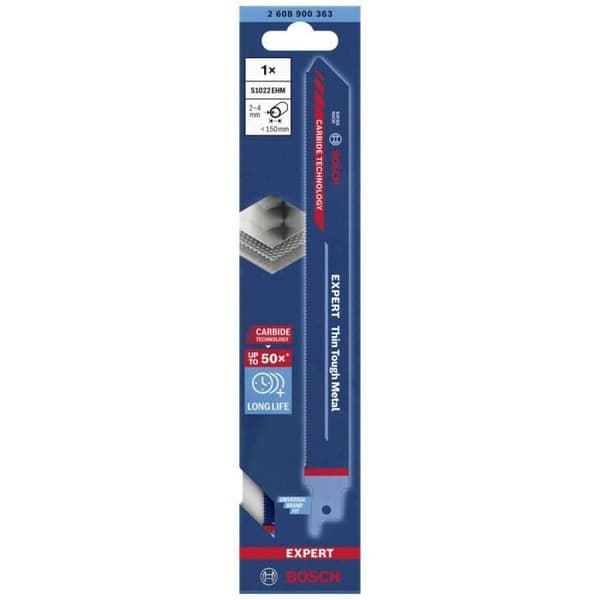 Expert sabelsågklinga hårdmetall rostfritt stål 200mm S1022EHM - BOSCH - 2608900363
