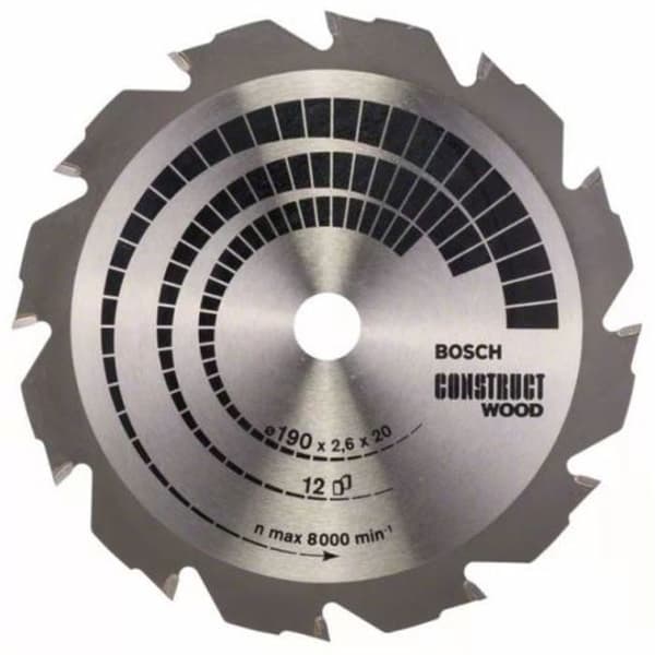 Cirkelsågbladsdiameter 190 x 30 x 2,6 mm för trä - 12 tänder - BOSCH - 2608640633