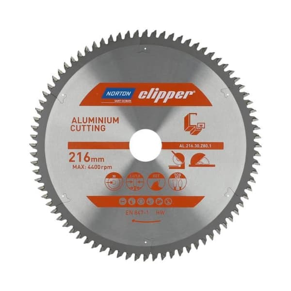 Blad av aluminiumkarbid 216x2,6/1,8x30 Z80 NORTON CLIPPER - 70184608136-Byggplatsen