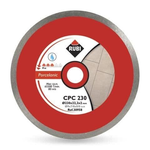 Lame diamant - Rubi - 30956 - 8 tum (200 mm) - 1 enhet - U.K. Import