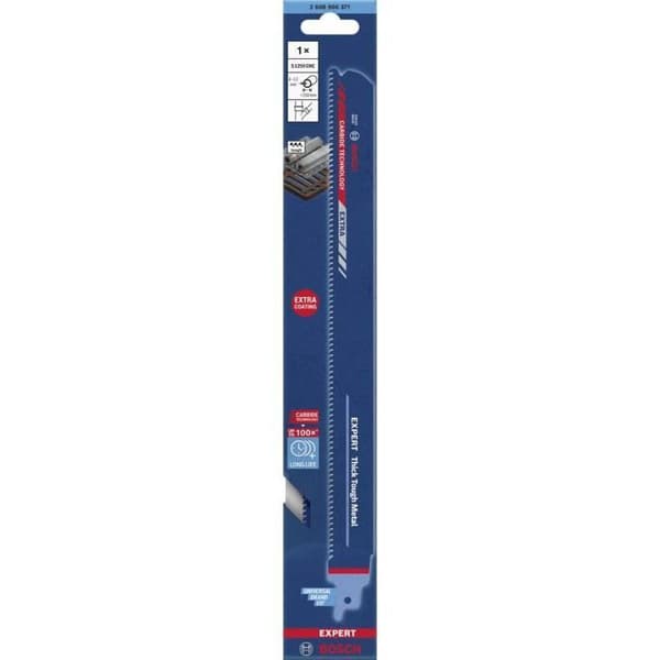Sabre sågblad - BOSCH - S1255CHC - 300mm - Tjock metall - Lång livslängd