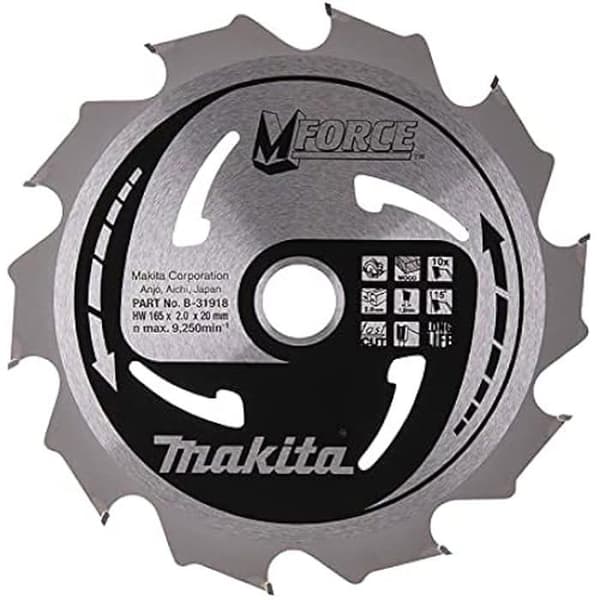 Sågblad - MAKITA - M-Force - 165 x 20 mm - 10 tänder - Stål