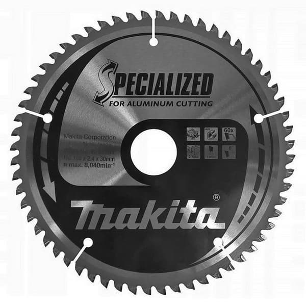 Cirkelsågblad i hårdmetall - MAKITA - B-33261 - SPECIALISERAD aluminium - 190mmx30x60D