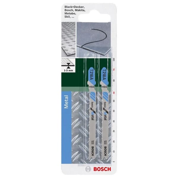 Sticksågblad - Bosch - T 218 A - HSS - Längd 92 mm - Tjocklek 1-3 mm