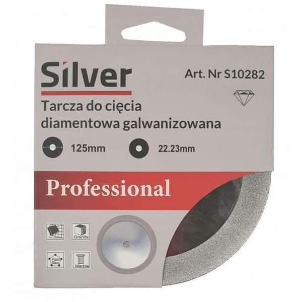 Skärblad Silver - 10282 - DIAMANTSKÄRBLAD 125 x 1,1 x 15 mm / SILVER