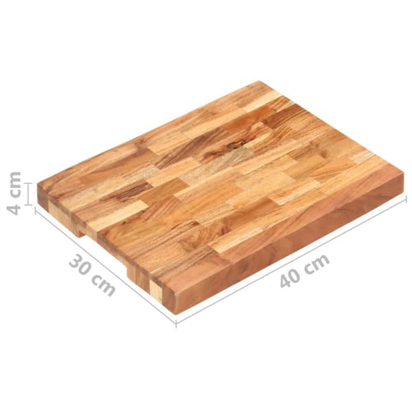 vidaXL skærebræt 40x30x4 cm massivt akacietræ