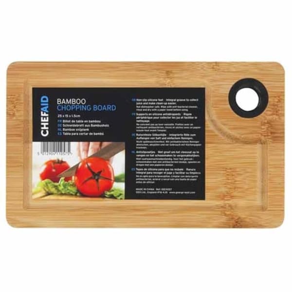 Skärbräda 2 storlekar Chef Aid Bamboo 25x15x1,5cm