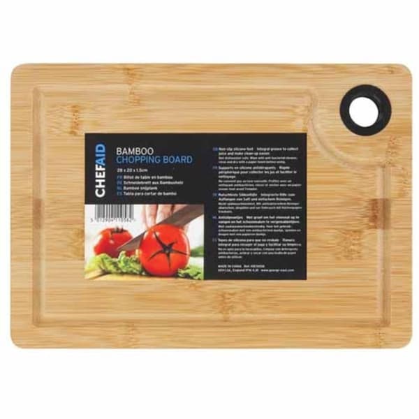Skärbräda 2 storlekar Chef Aid Bamboo 28x20x1,5