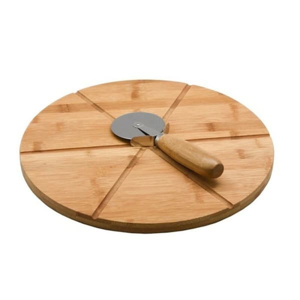 Skärbräda Versa VS-19910238 Pizzaskärare Bambu (32,5 x 1,5 x 32,5 cm) (32 x 1,5 x 32 cm)