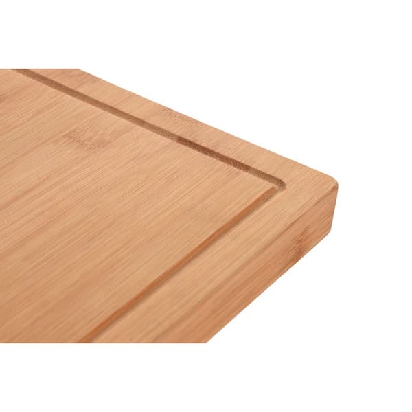 Skærebræt DKD Home Decor Natur Bambus Rektangulær 33 x 24 x 3 cm