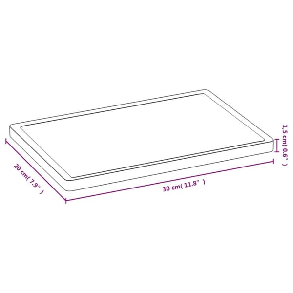 vidaXL skærebræt 30x20x1,5 cm bambus