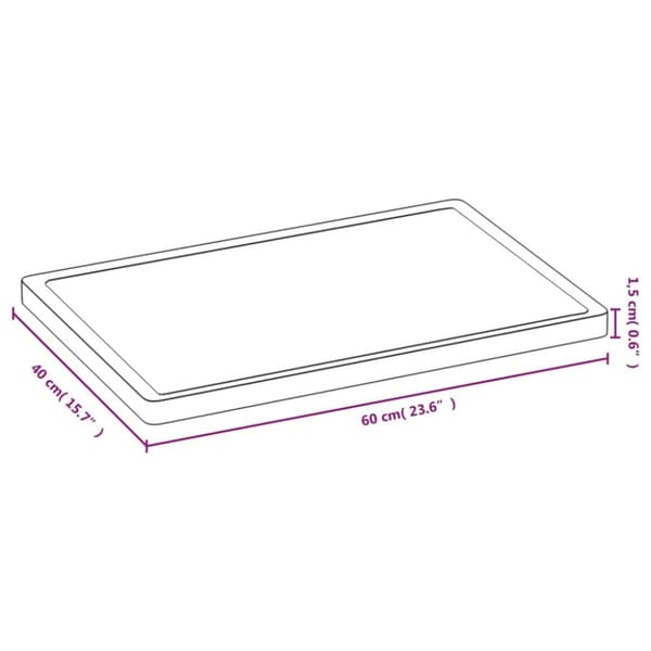 vidaXL skærebræt 40x60x1,5 cm bambus