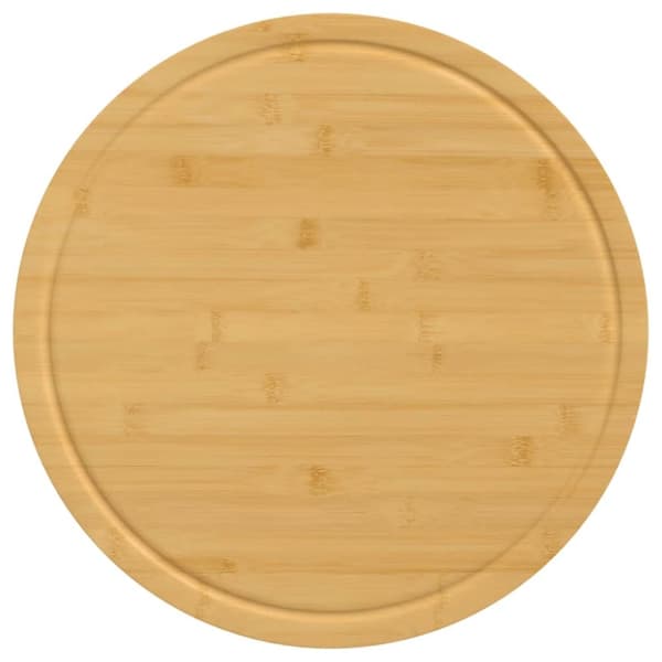 vidaXL skærebræt 6 stk. Ø40x1,5 cm bambus