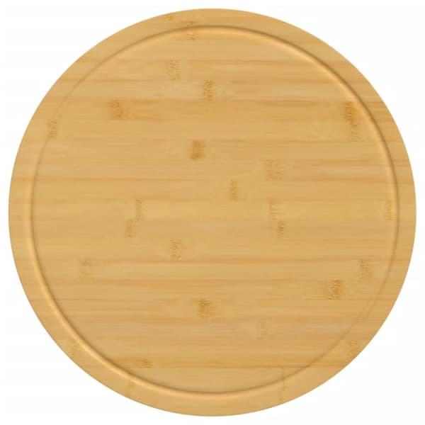 vidaXL skærebrætter 6 stk. Ø30x1,5 cm bambus