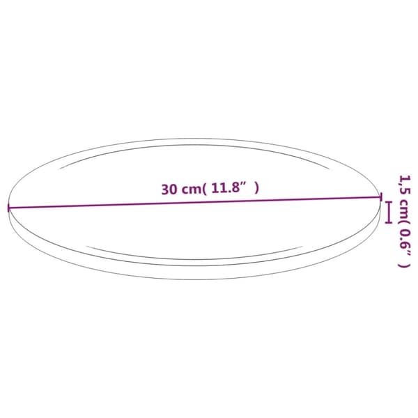 vidaXL skærebrætter 6 stk. Ø30x1,5 cm bambus