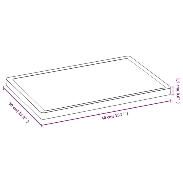 vidaXL Skjærebrett 40x30x1,5 cm bambus