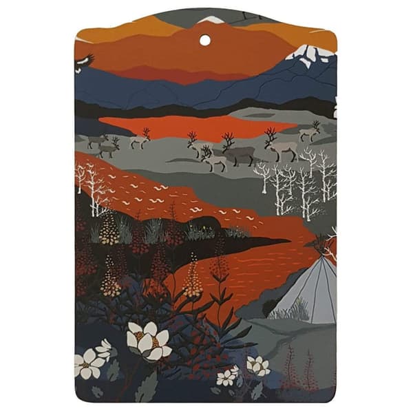 Fjällvandring Serveringsbräda 20x30 cm - Orange