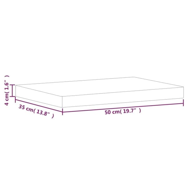 vidaXL Skjærebrett 50x35x4 cm heltre bøketre