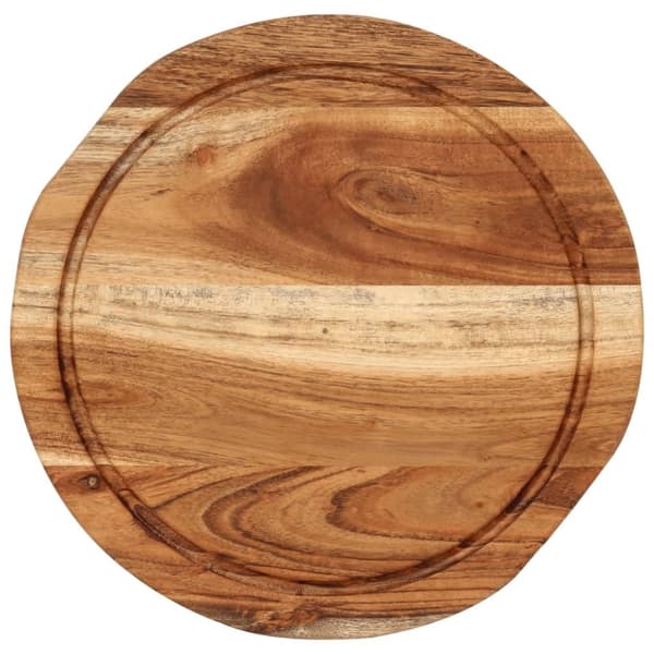 vidaXL Skärbräda Ø25x2,5 cm massivt akaciaträ