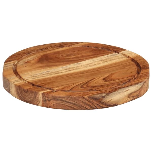 vidaXL Skärbräda Ø25x2,5 cm massivt akaciaträ