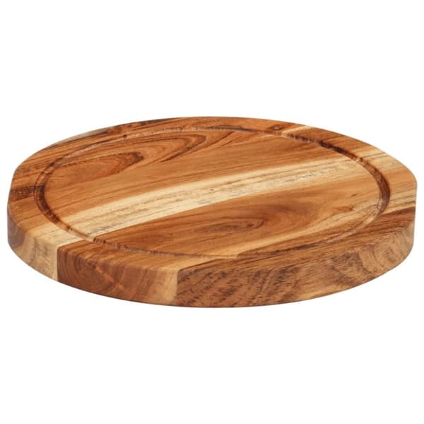 vidaXL Skjærebrett Ø25x2,5 cm heltre akasie