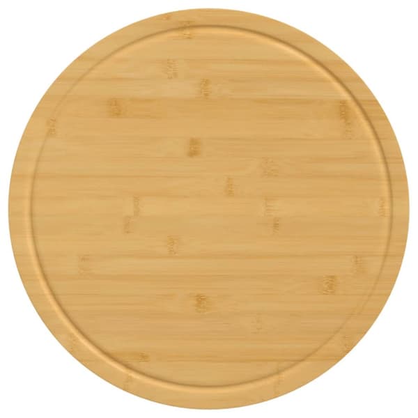 skærebræt 6 stk. Ø40x1,5 cm bambus