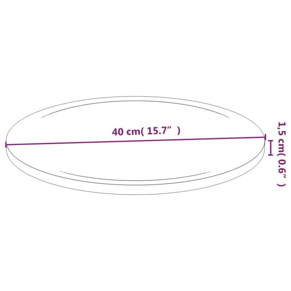 skærebræt 6 stk. Ø40x1,5 cm bambus