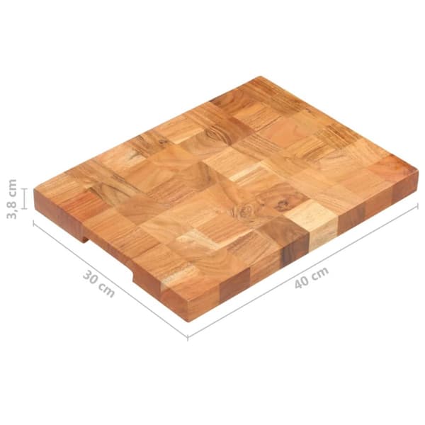 Skärbräda 40x30x3,8 cm massivt akaciaträ