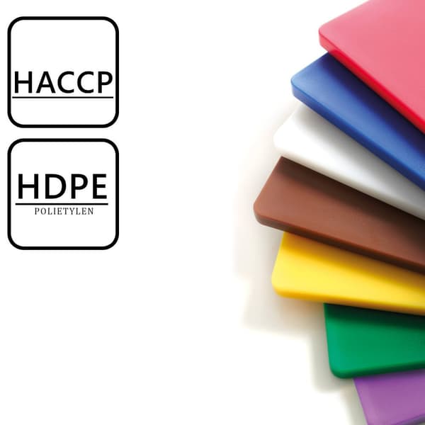 HACCP skærebræt til råt kød 450x300 mm rød - Hendi 825525