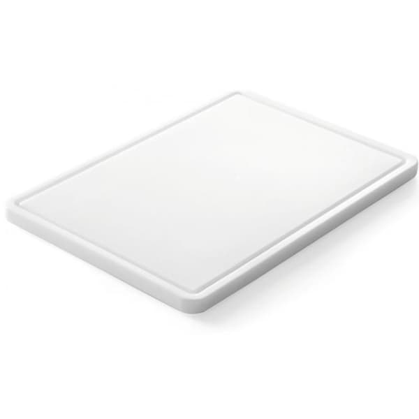 Køkkenbræt til skæring og hakning med rille HDPE 35,5x25cm - Hendi 826362